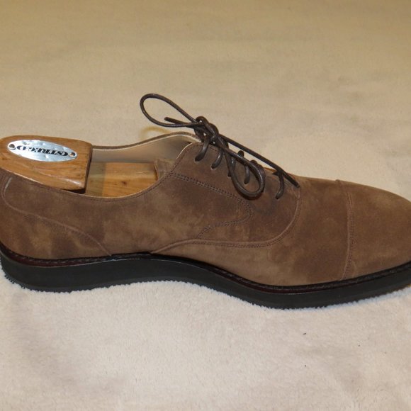 Church\'s Lancaster Wedge Brown Suede Captoe Derby US 8.5 F NWB main image 4